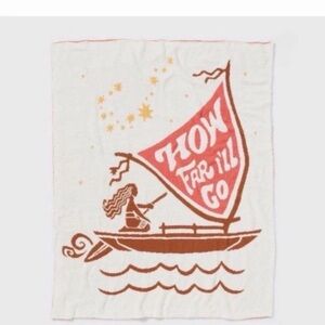 Pillowfort / Disney Princess Moana Throw Blanket. Soft New w/Tag